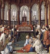 Rogier van der Weyden The Exhumation of Saint Hubert oil